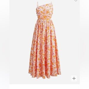 Orange J.Crew Midi Dress